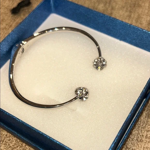 Kate Spade Crystal Hinged Open Cuff Bracelet - Picture 9 of 10